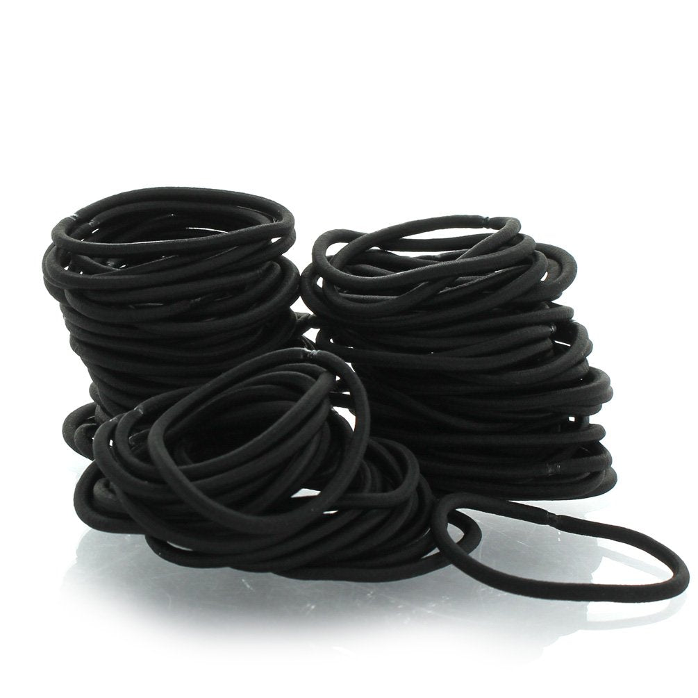 My Lello Hair Elastics Ponytail Holders - 500 Pack Black