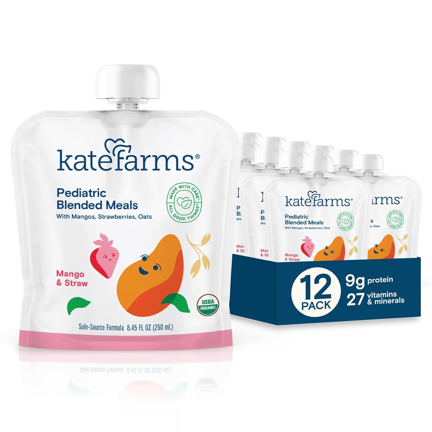KATE FARMS Organic Pediatric Blended Meal for Healthy Growth
