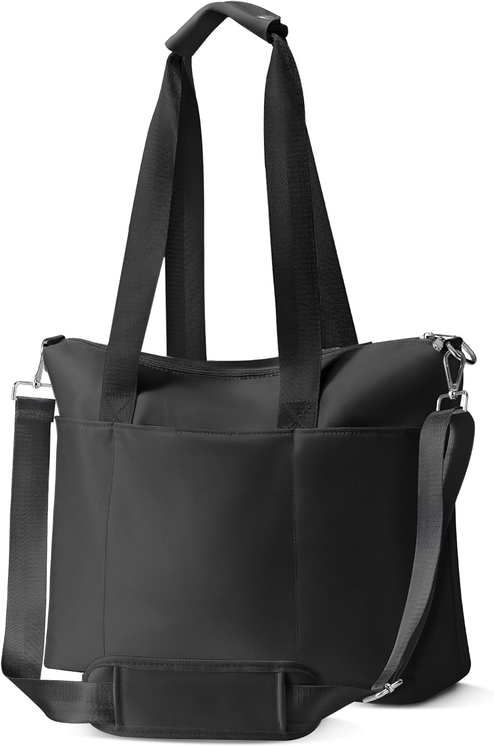 Versatile 24L Nylon Tote: Fits 15.6 Laptop with Yoga Mat Buckle!