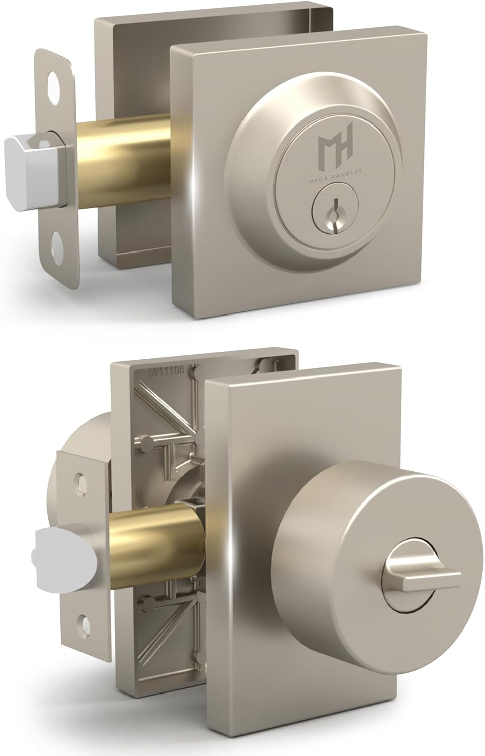 Mega Handles Entry Door Knobs & Deadbolt Lock for Security