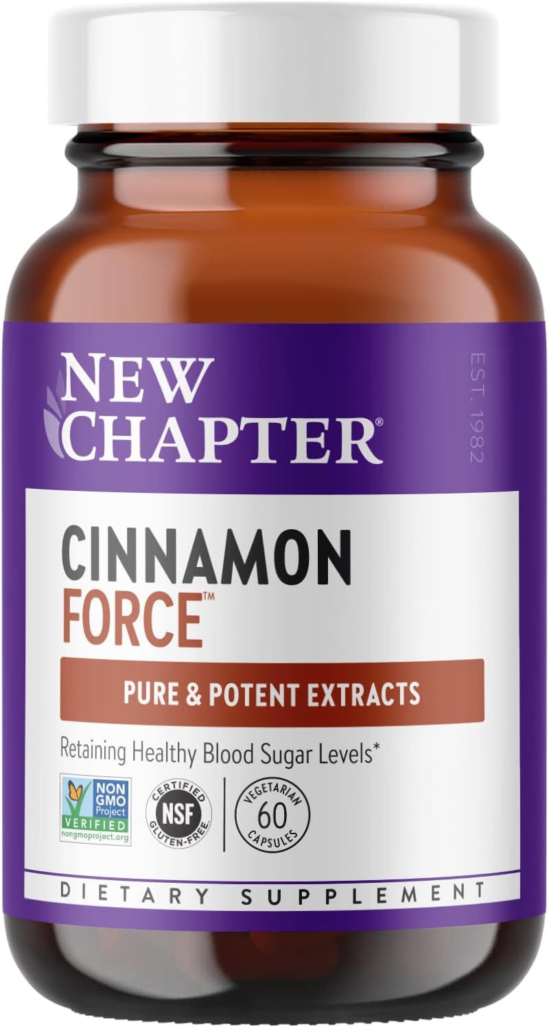 Cinnamon Herbal Supplement for Blood Sugar Support - 60 ct Capsules