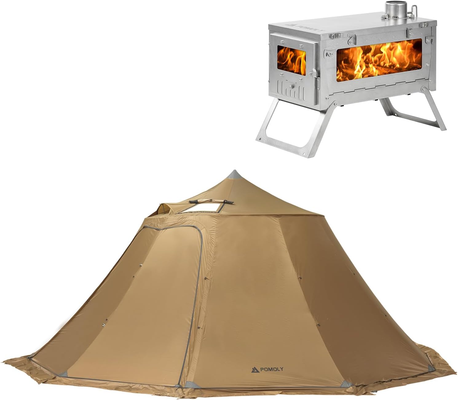 POMOLY Circle 6 Hot Tent & Ti 0.6 Stove: Ultimate Camping Comfort!