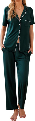 Ekouaer Women Pajamas Set Button Down Short Sleeve (Style NB7M)
