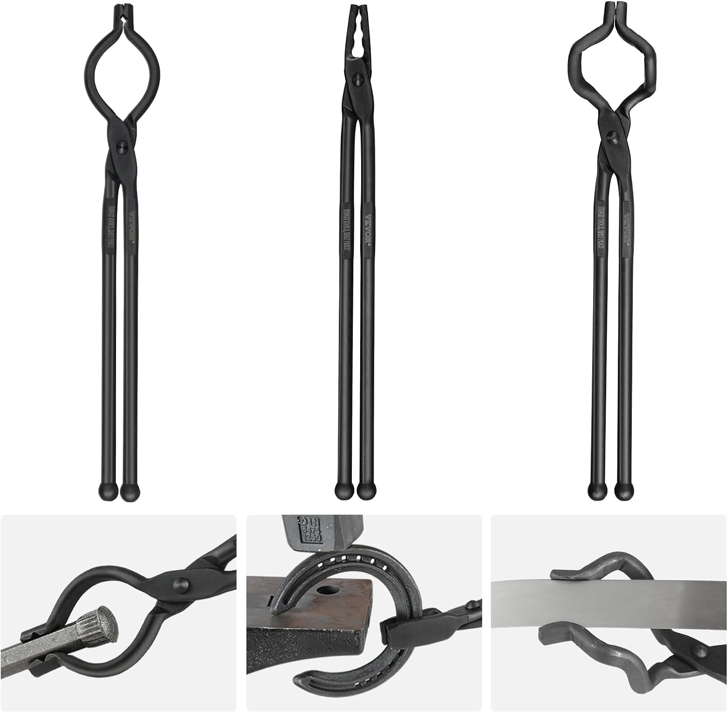 VEVOR Blacksmith Tongs Set for Beginners and Seasoned Craftsmen