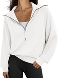 Trendy Queen Womens Oversized Sweatshirt Half Zip Pullover - Relaxed