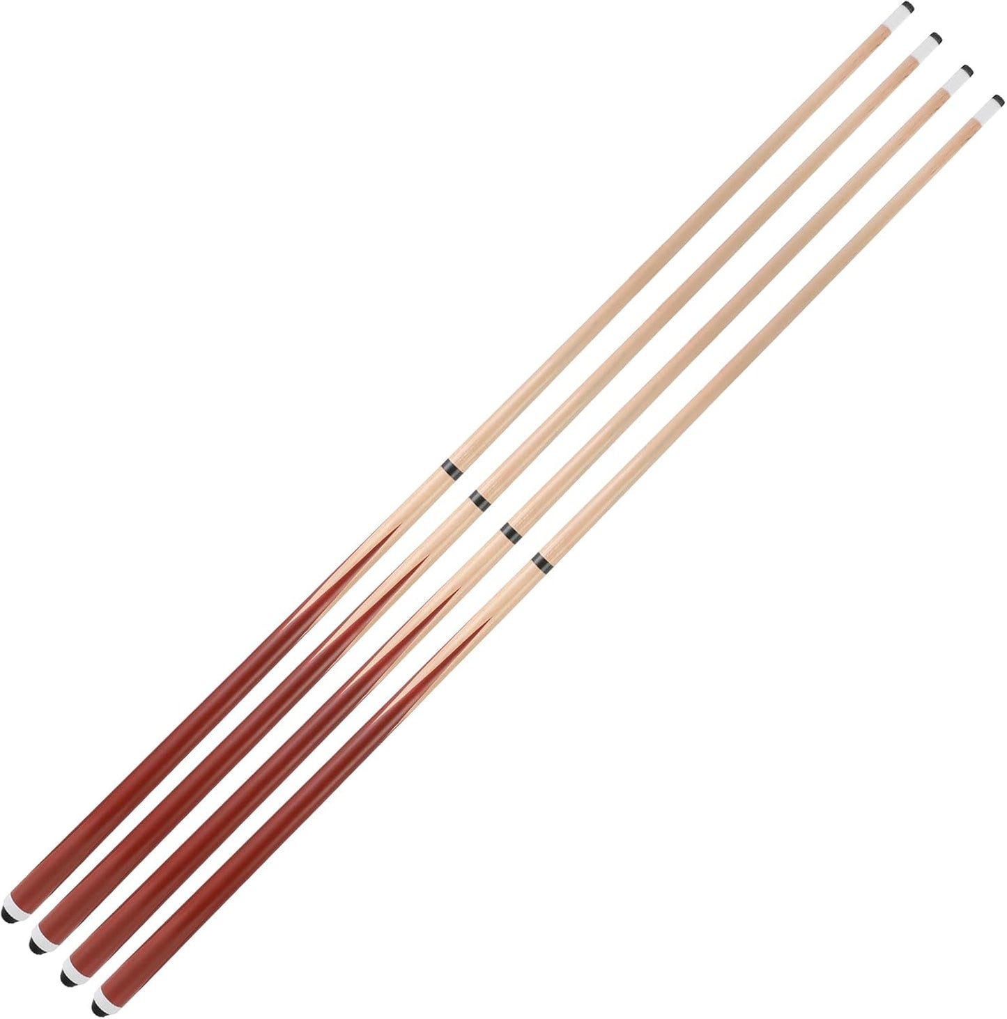 2-Pieces Pool Cue Stick Set with Coffee Color and 13mm Tip