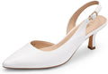 Women's Kitten Heels Slingback Closed Pointed Toe Low Pumps