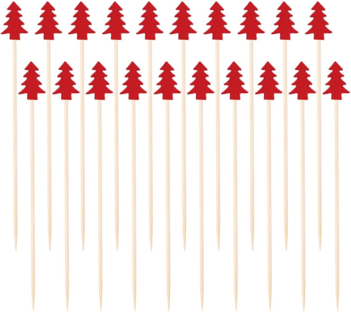 100PCS Luxshiny Christmas Tree Cocktail Picks