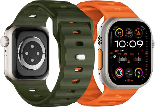 Waterproof Sport Bands for Apple Watch - 2 Pack