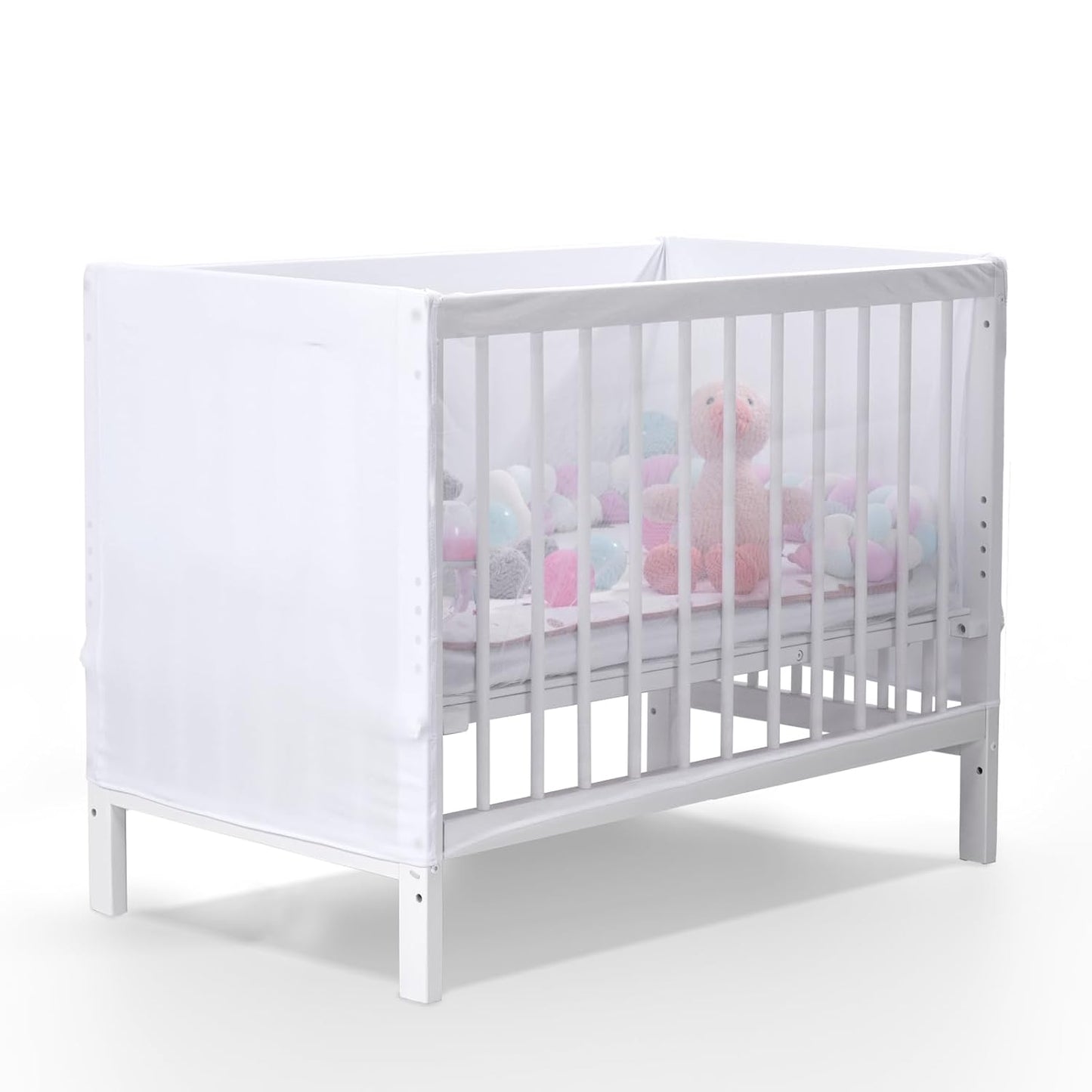 Breathable Mesh Cover for Full-Size Cribs - Safe and Soft