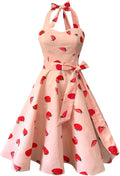 Topdress Women's Vintage Polka Audrey Dress 1950s Halter Retro Shoes