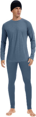 Men's 100% Merino Wool Base Layer Sets - Gift Box with Beanie