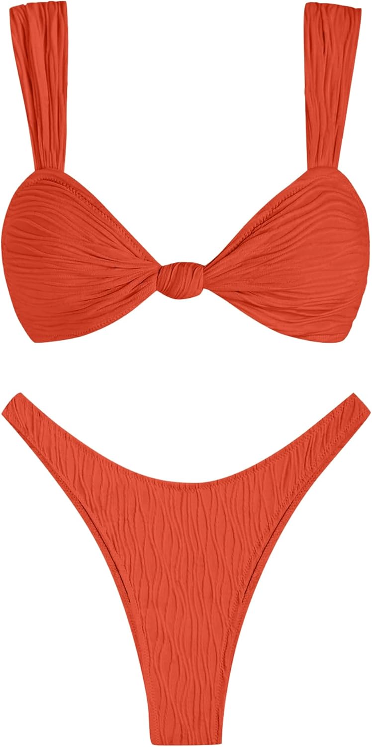ZAFUL 2025 Cheeky Bikini Sets for Women High Cut Swimsuit