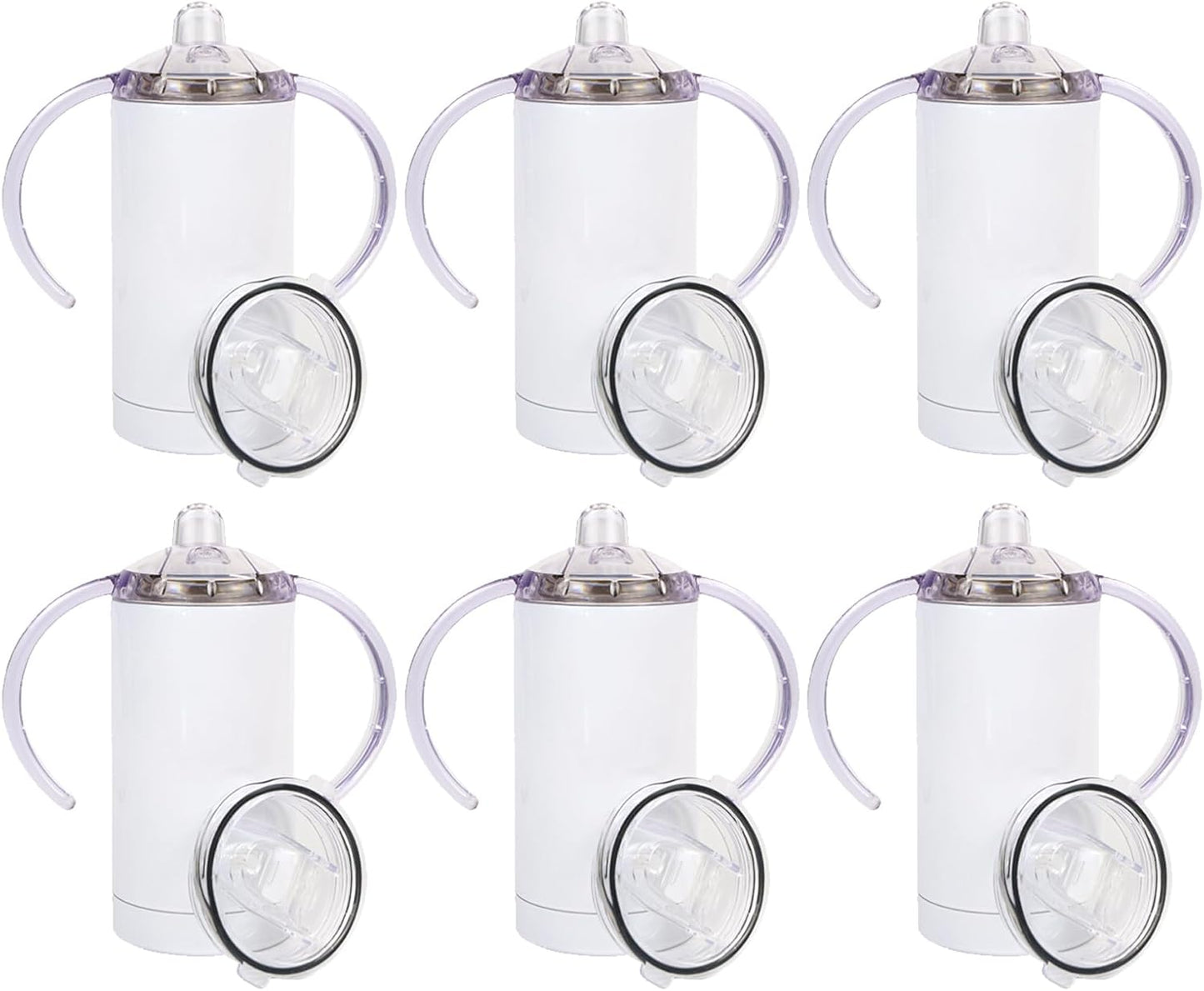 6 Pack Sublimation Blanks Sippy Cup Baby Bottle for Kids
