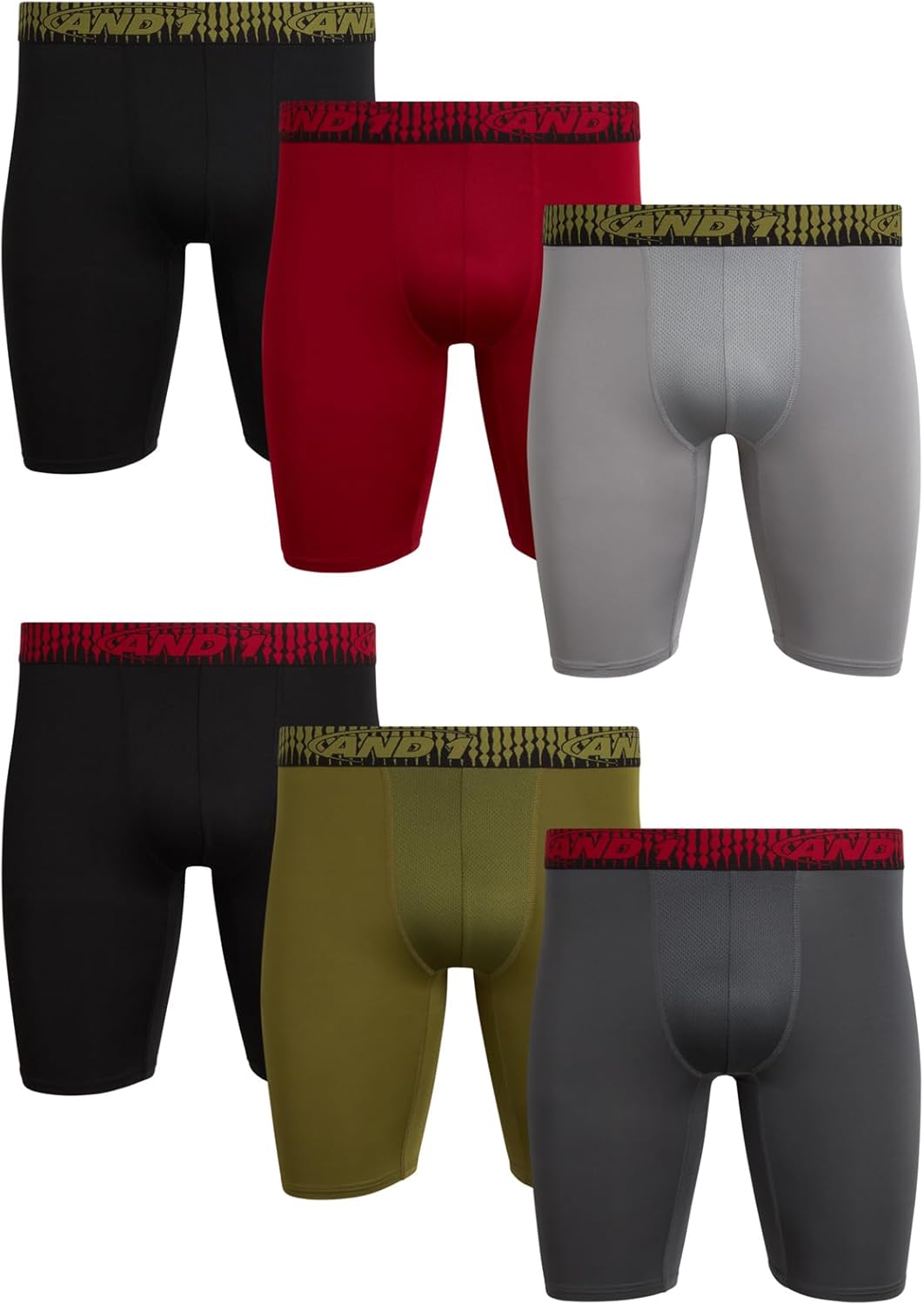 AND1 Mens Boxer Briefs 6 Pack for Ultimate Comfort and Fit