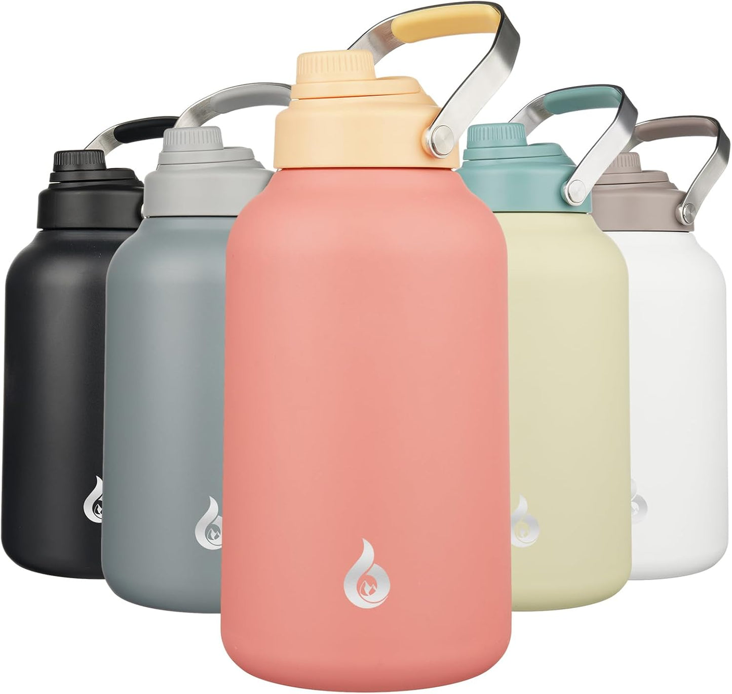 Insulated 1 Gallon Water Bottle with Metal Handle for Hydration
