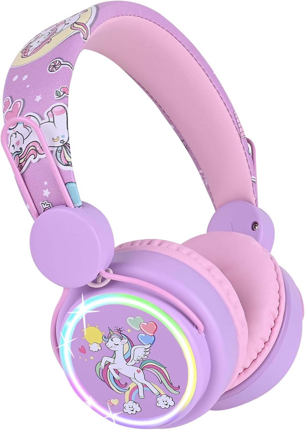 Color Changing Unicorn Kids Bluetooth Headphones by FLOKYU