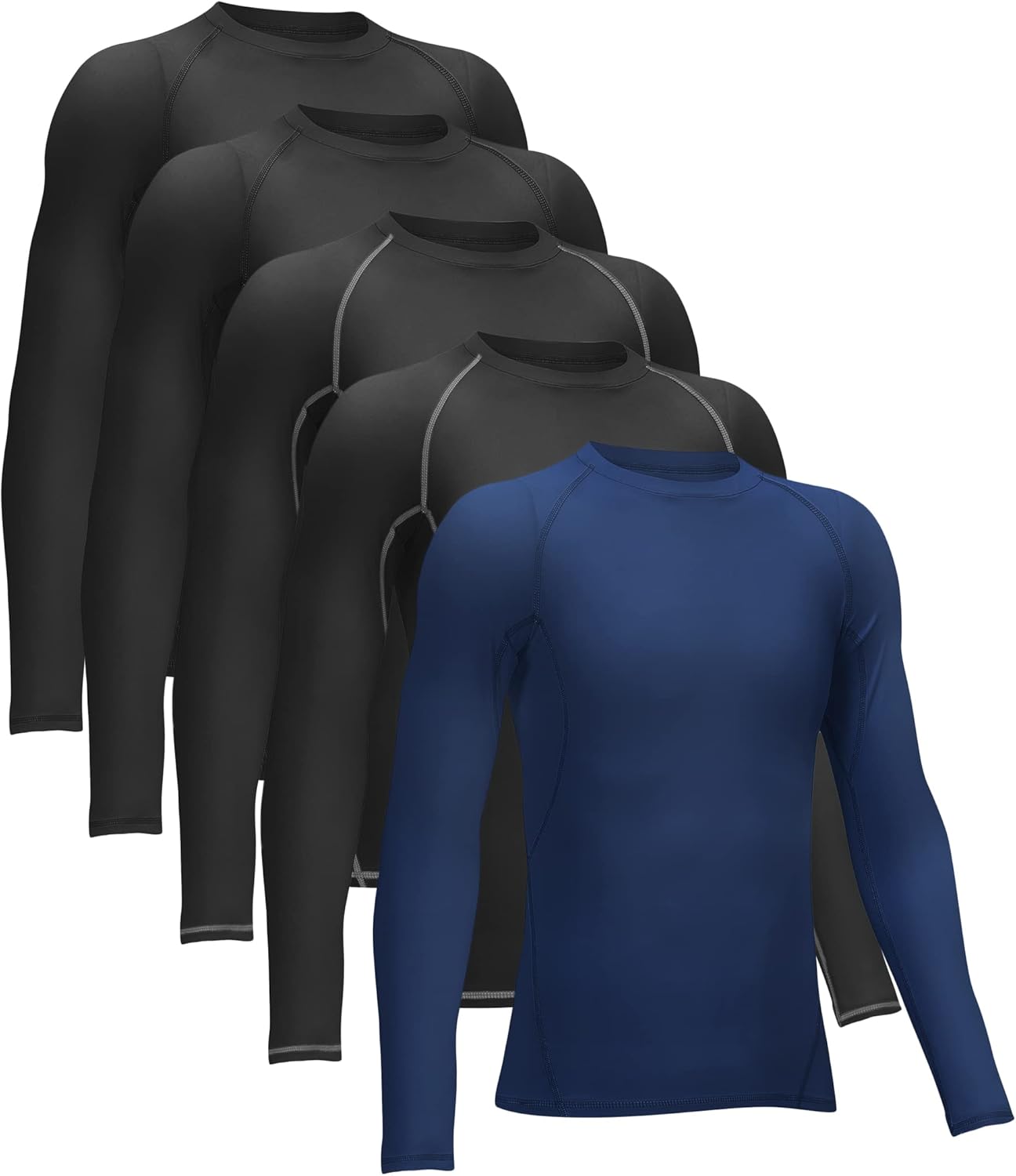 TELALEO Boys' Girls' Compression Shirts for Active Youth Sports