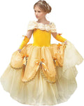 Princess Belle Dress up Halloween Fairy Costume for Toddler Girls
