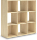 Piperton 3-Tier 9-Cube Organizer - Light Brown Storage Solution