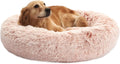 Calming Donut Dog Bed - Fluffy Anti-Anxiety Pet Bed 36 in