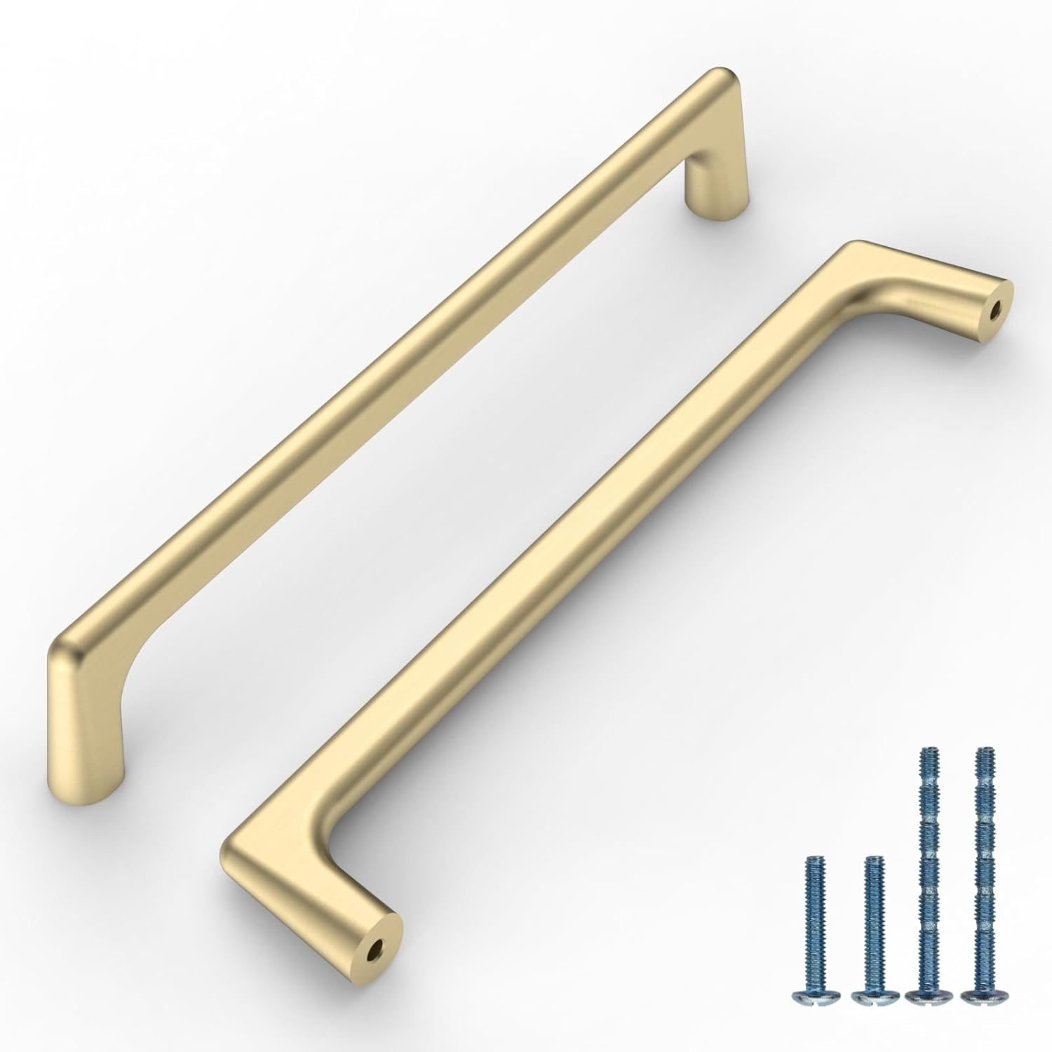 10 Pack Gold Cabinet Pulls - Stylish Brushed Gold Handles