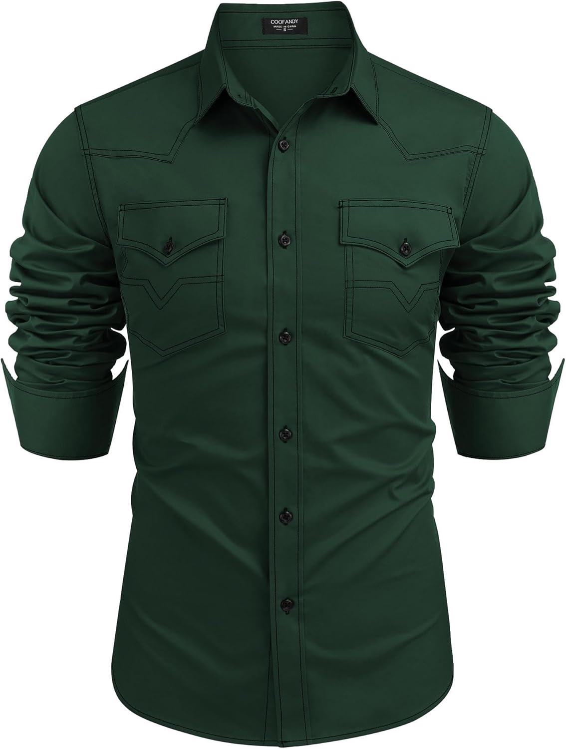COOFANDY Men's Western Cowboy Shirts for Casual and Work Wear