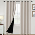 Blackout Curtains 84 in Length 2 Panels Set - Fog 100% Light Block