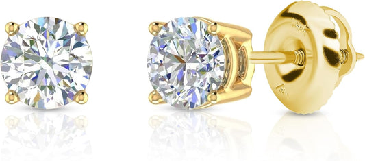 0.5 Carat Lab Grown Diamond Stud Earrings in 14k Gold