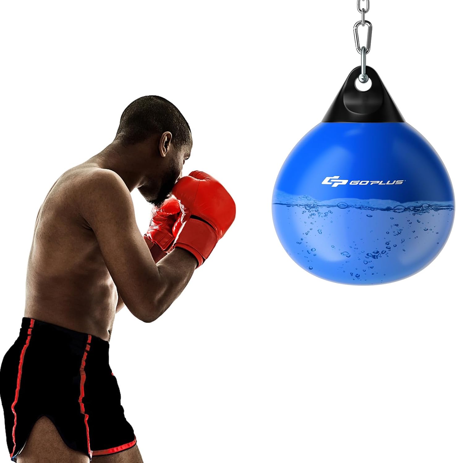 Goplus 21'' Water Punching Bag - Adjustable Chain for Ultimate Fitness