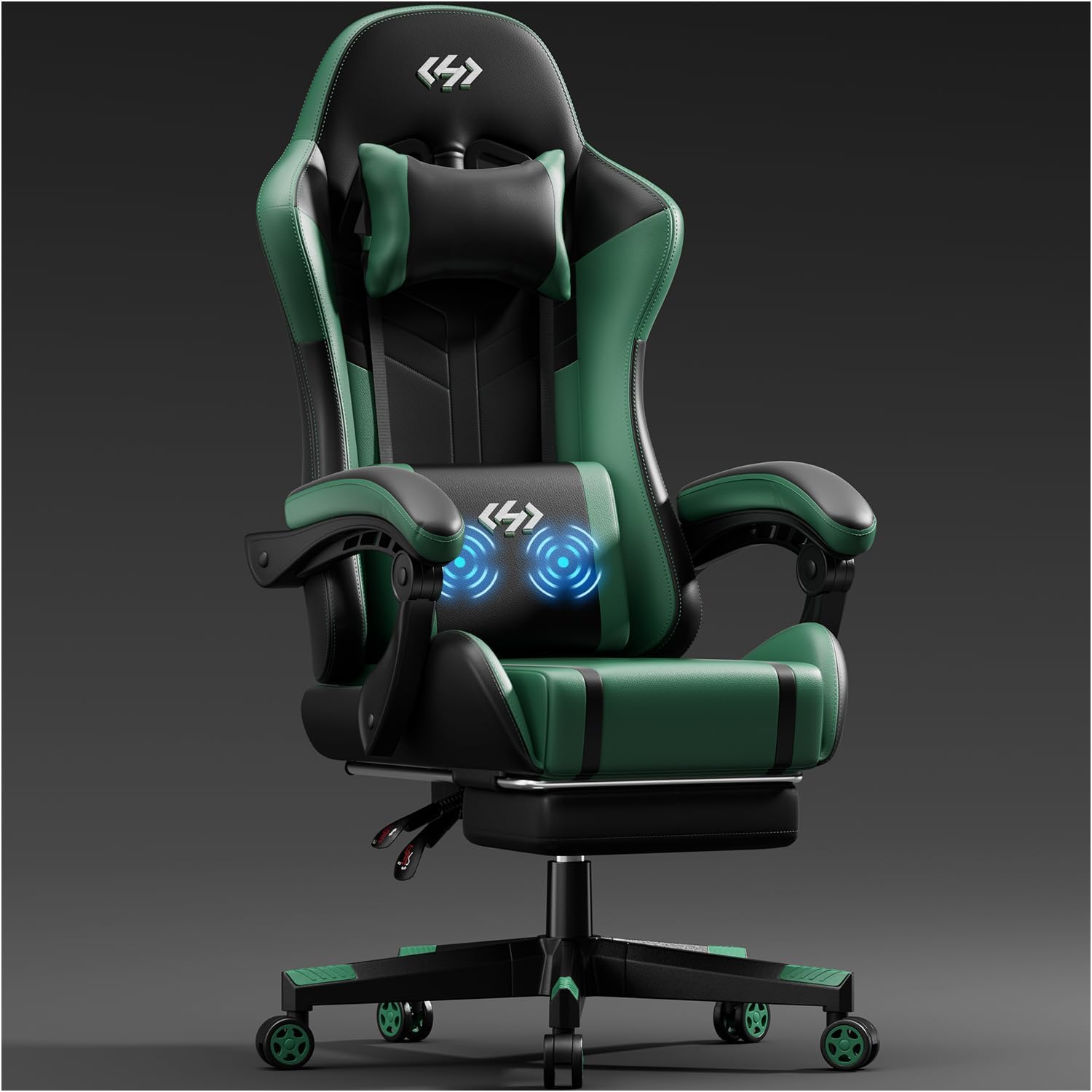 Ergonomic Gaming Chair with Massage Lumbar Support