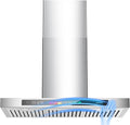 BRANO 30 in Wall Mount Range Hood 900 CFM - Quiet Powerful Vent