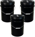 5 Gallon Food Grade Pail with Gamma Seal Lid - 3 Pack Heavy-Duty
