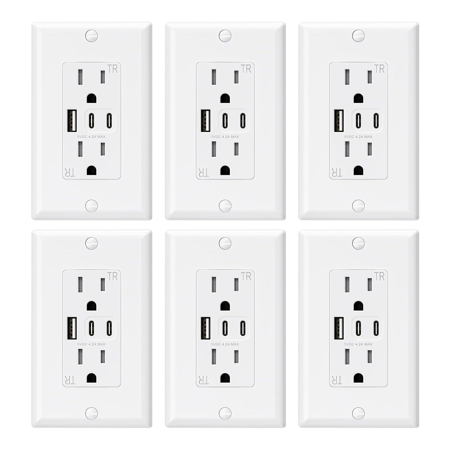 ELEGRP USB Outlets with 3 USB Ports for Efficient Charging