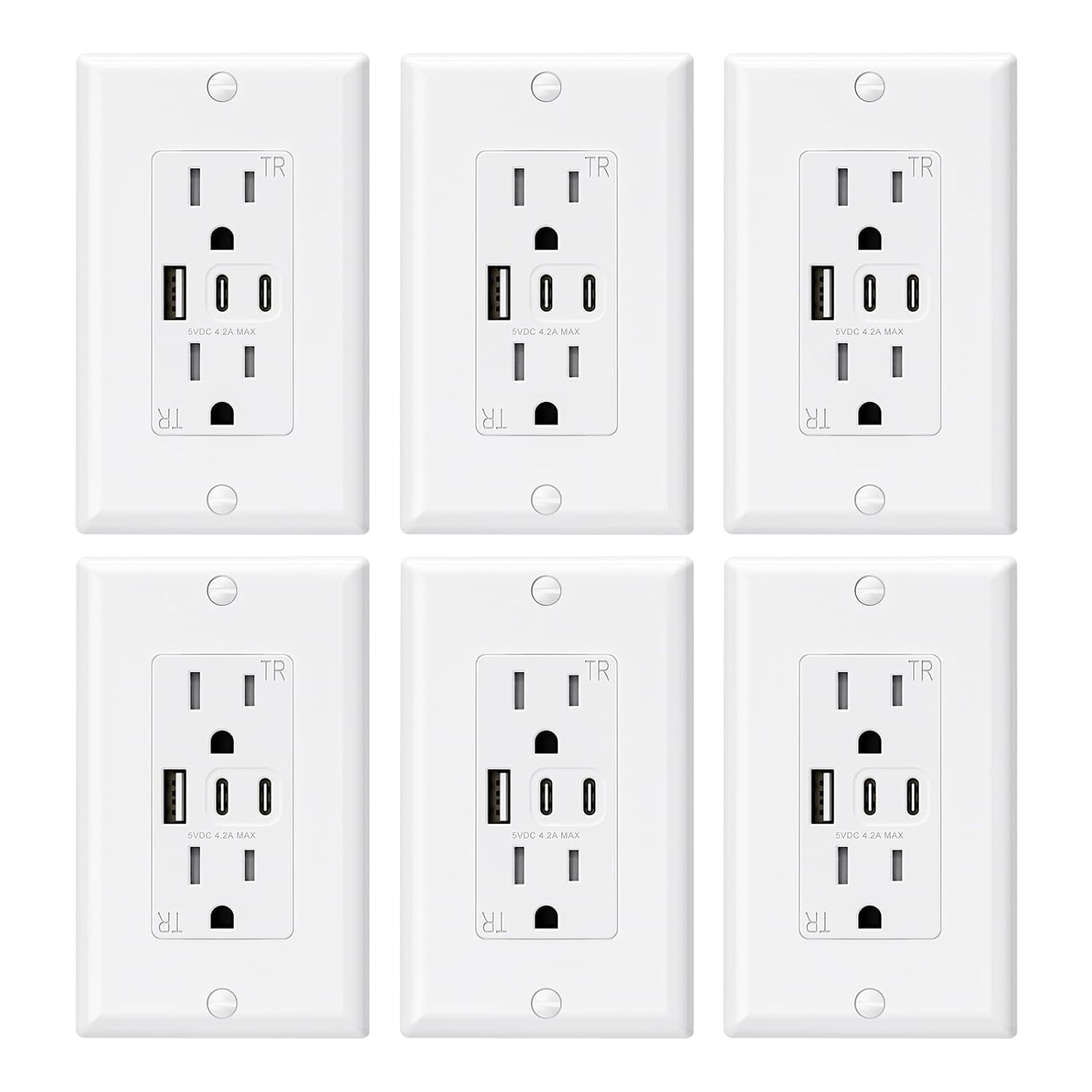 ELEGRP USB Outlets with 3 USB Ports for Efficient Charging