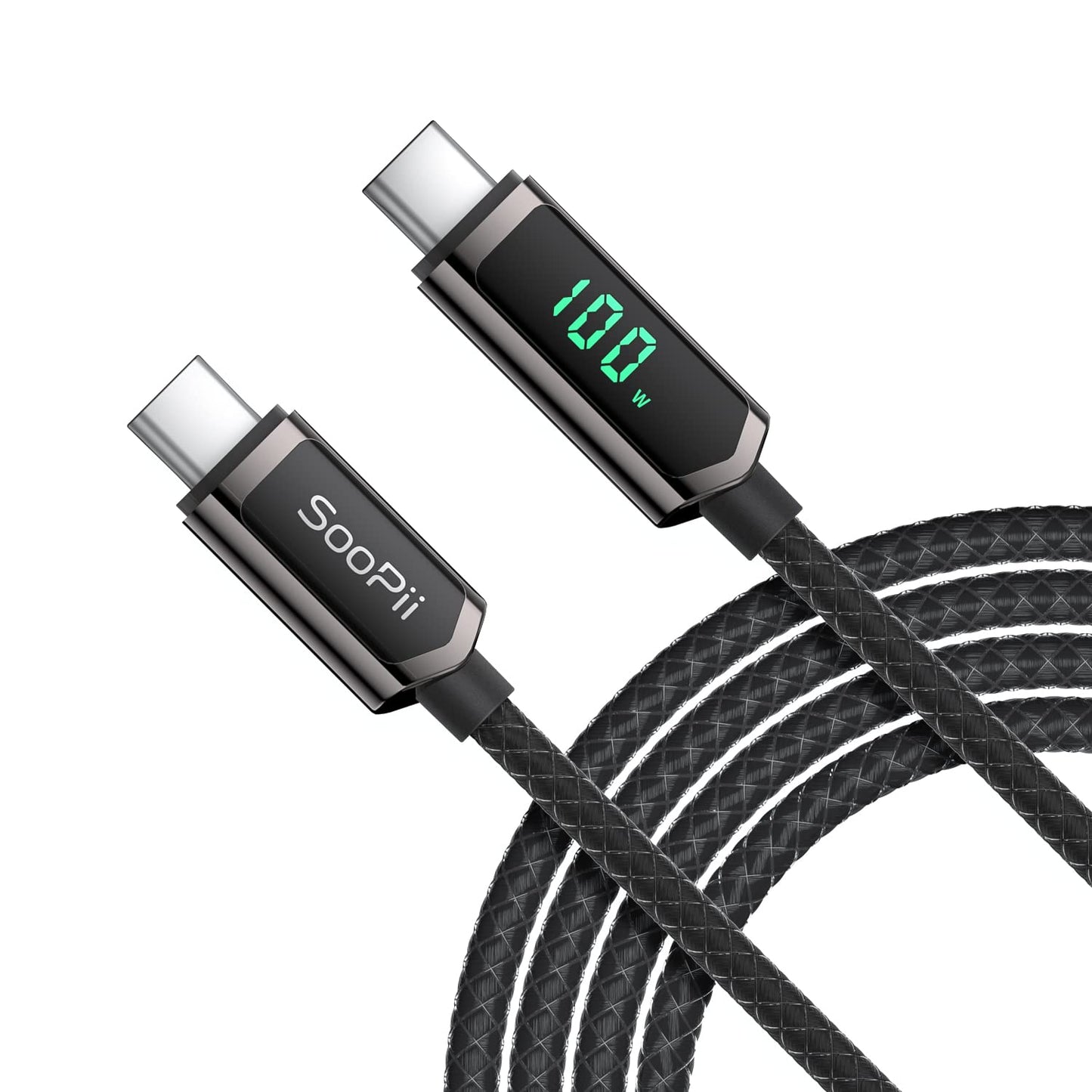 Fast Charge 100W PD USB C Cable - LED Display