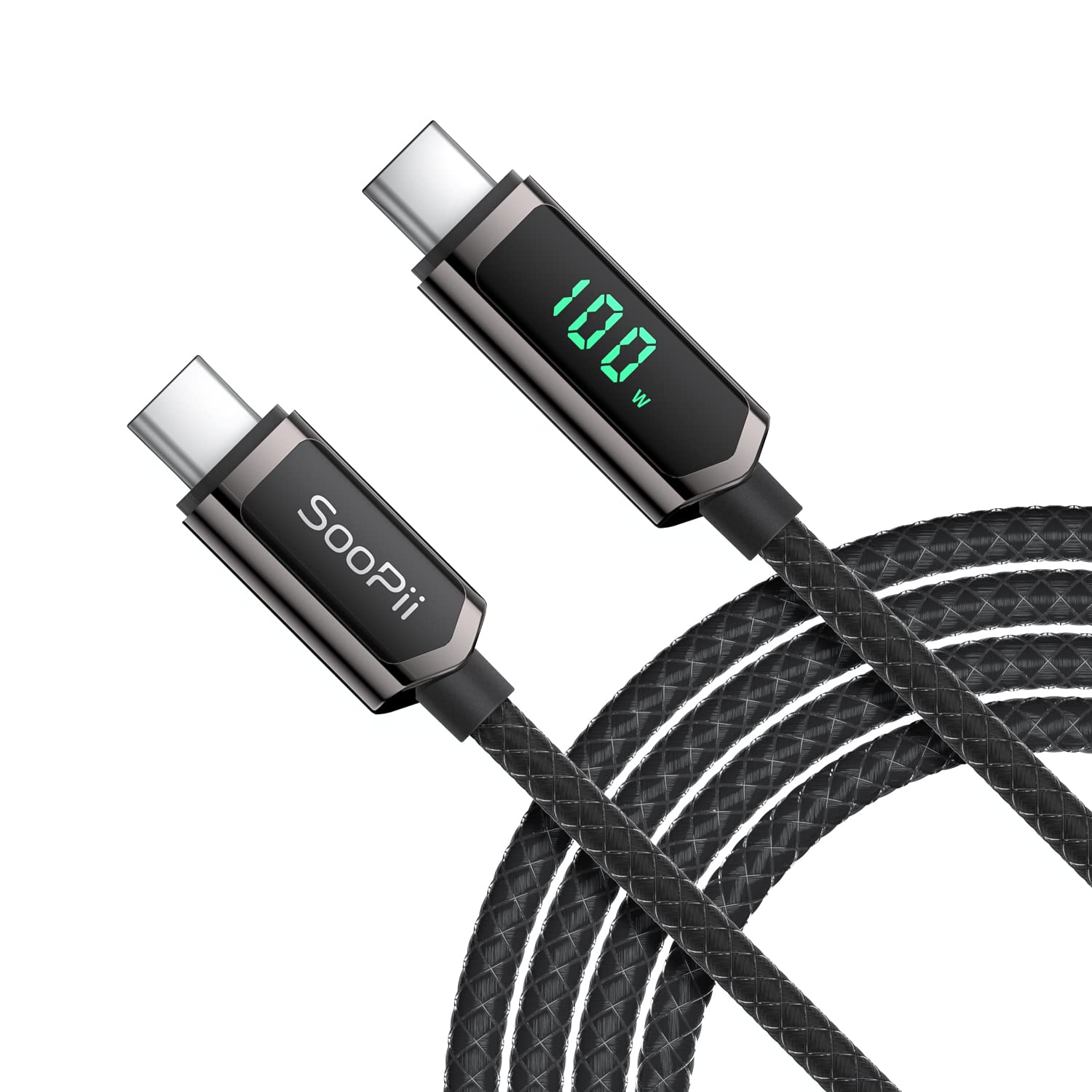 Fast Charge 100W PD USB C Cable - LED Display
