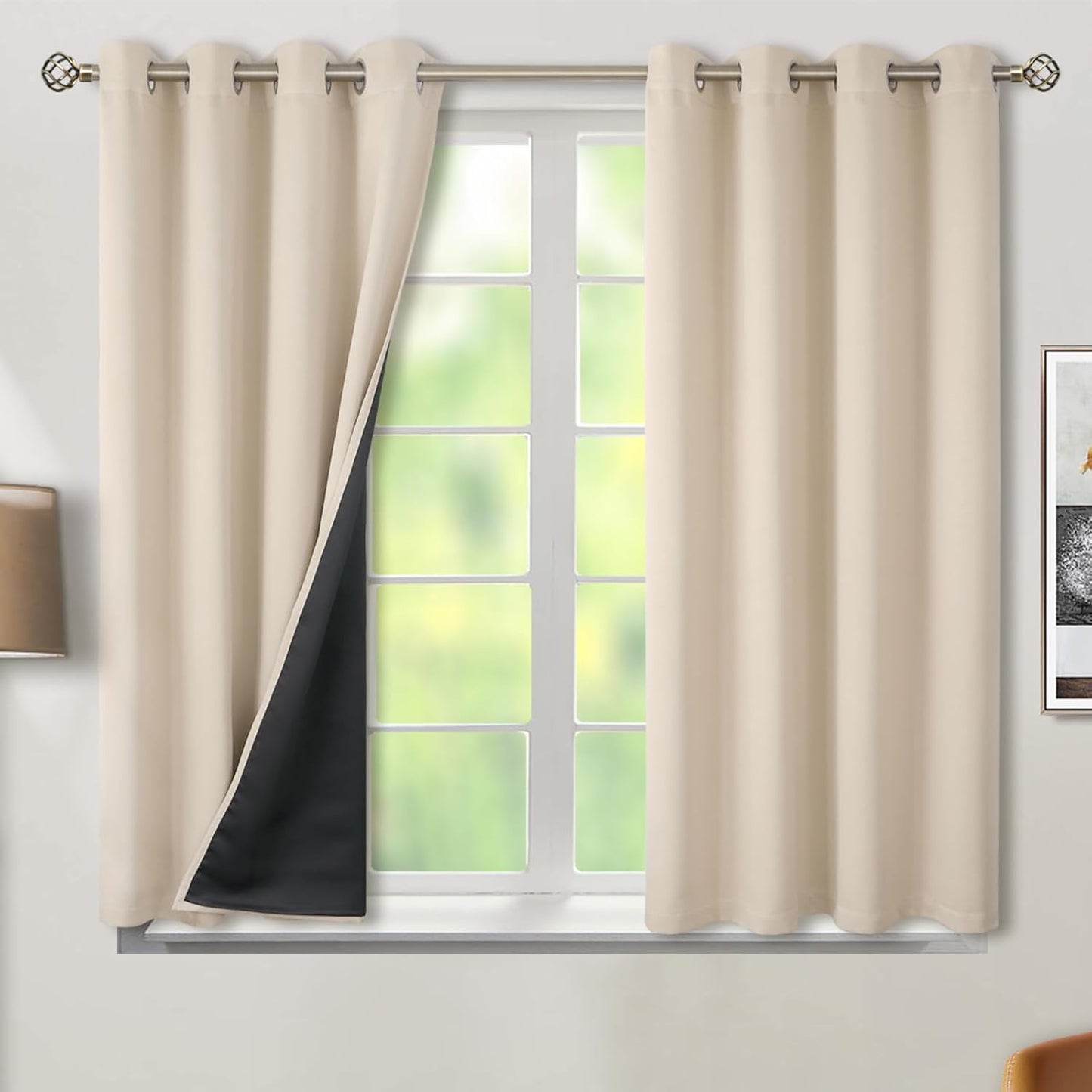 BGment Thermal Insulated Blackout Curtains for Total Darkness