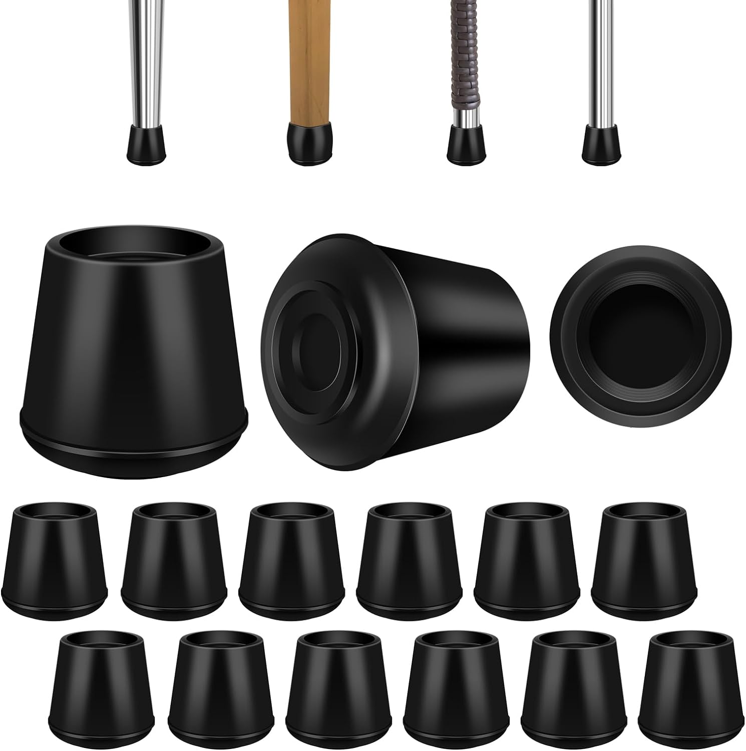 12 Pack Non Slip Chair Leg Caps - Protect Hardwood Floors