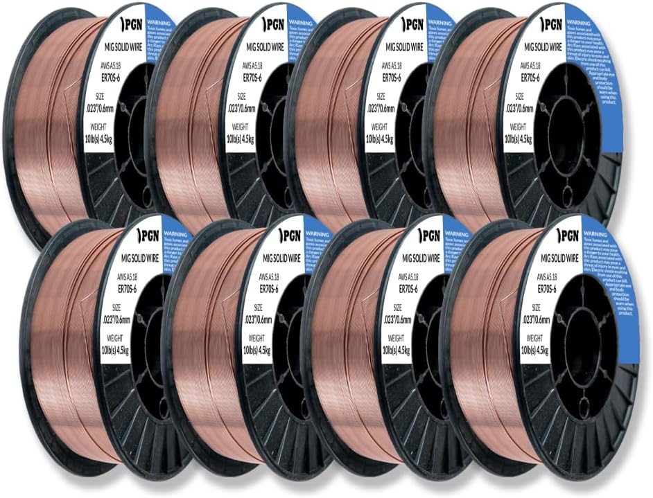 PGN Solid MIG Welding Wire ER70S-6 0.023 Inch 10 Pound Spool