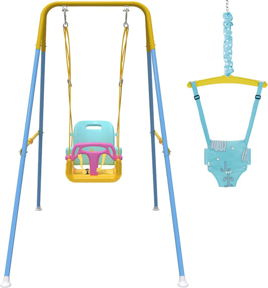 Yozoia 2-in-1 Swing & Jumper: Stable & Portable Fun!