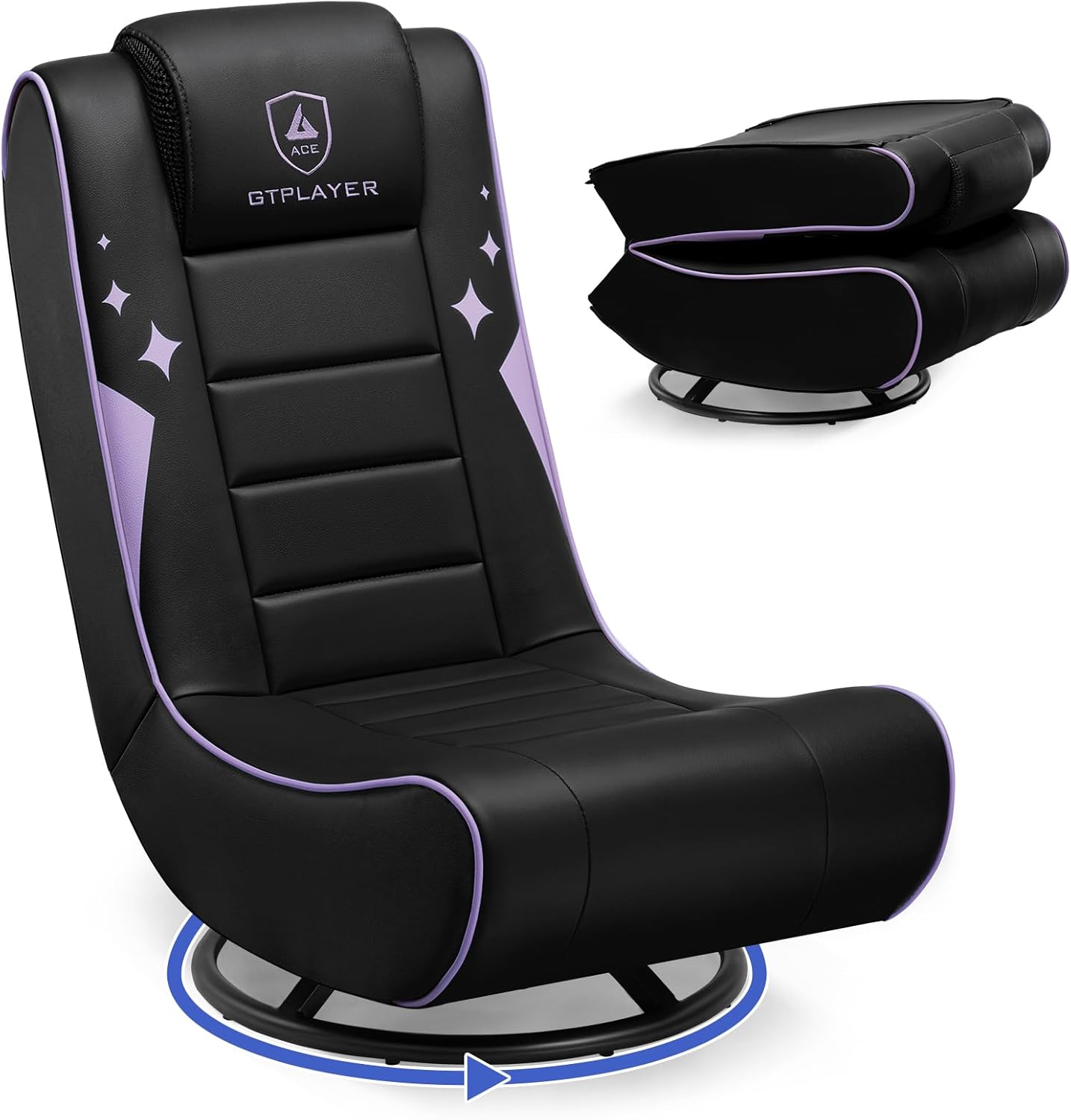 GTPLAYER Floor Gaming Chair for Kids with 360 Swivel Design