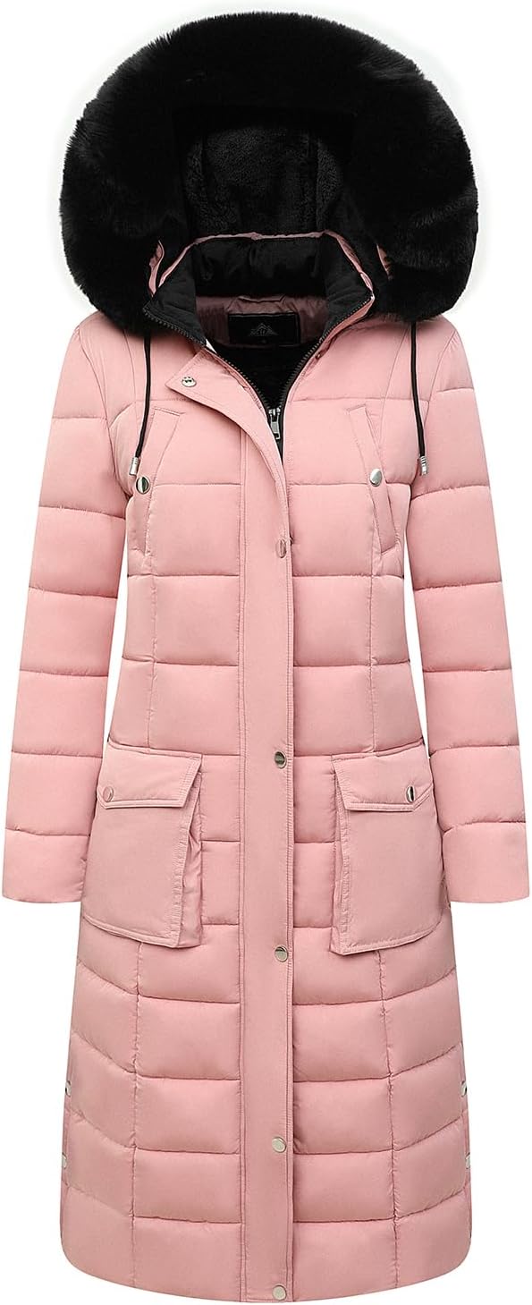 MOERDENG Women's Waterproof Long Winter Coat for Cold Weather