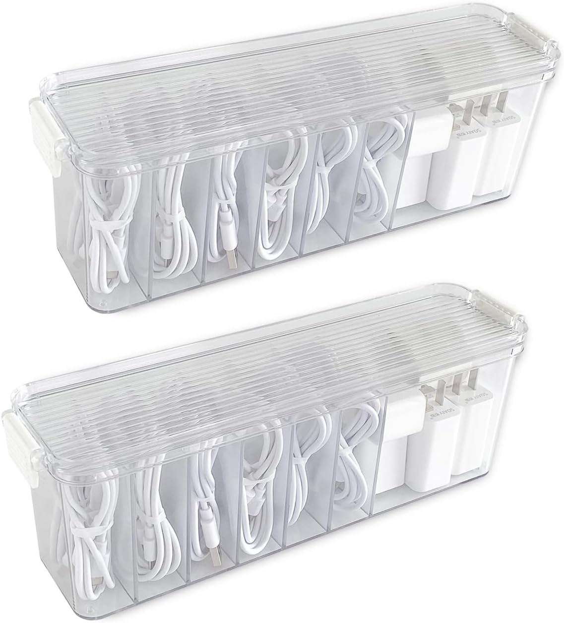 Clear Cord Organizer Box for Home Office Essentials