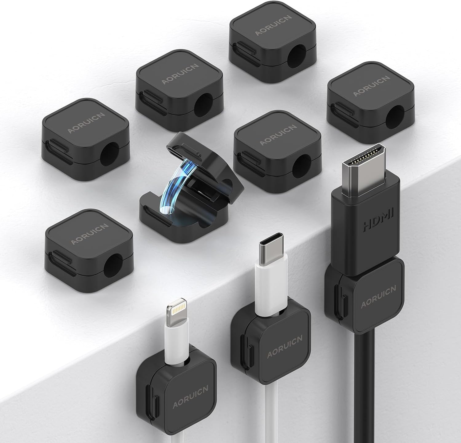 Effortless Cable Organization - AORUICN Magnetic Clips