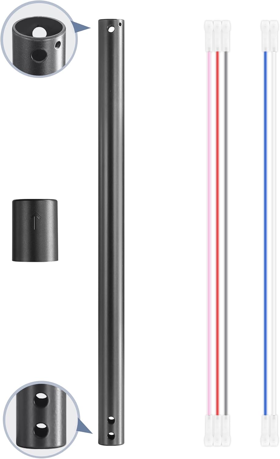36 Inch Ceiling Fan Downrod with Coupler for Easy Installation