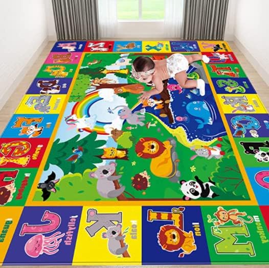 Kids Play Rug, ABC Educational Mat for Playroom and Nursery