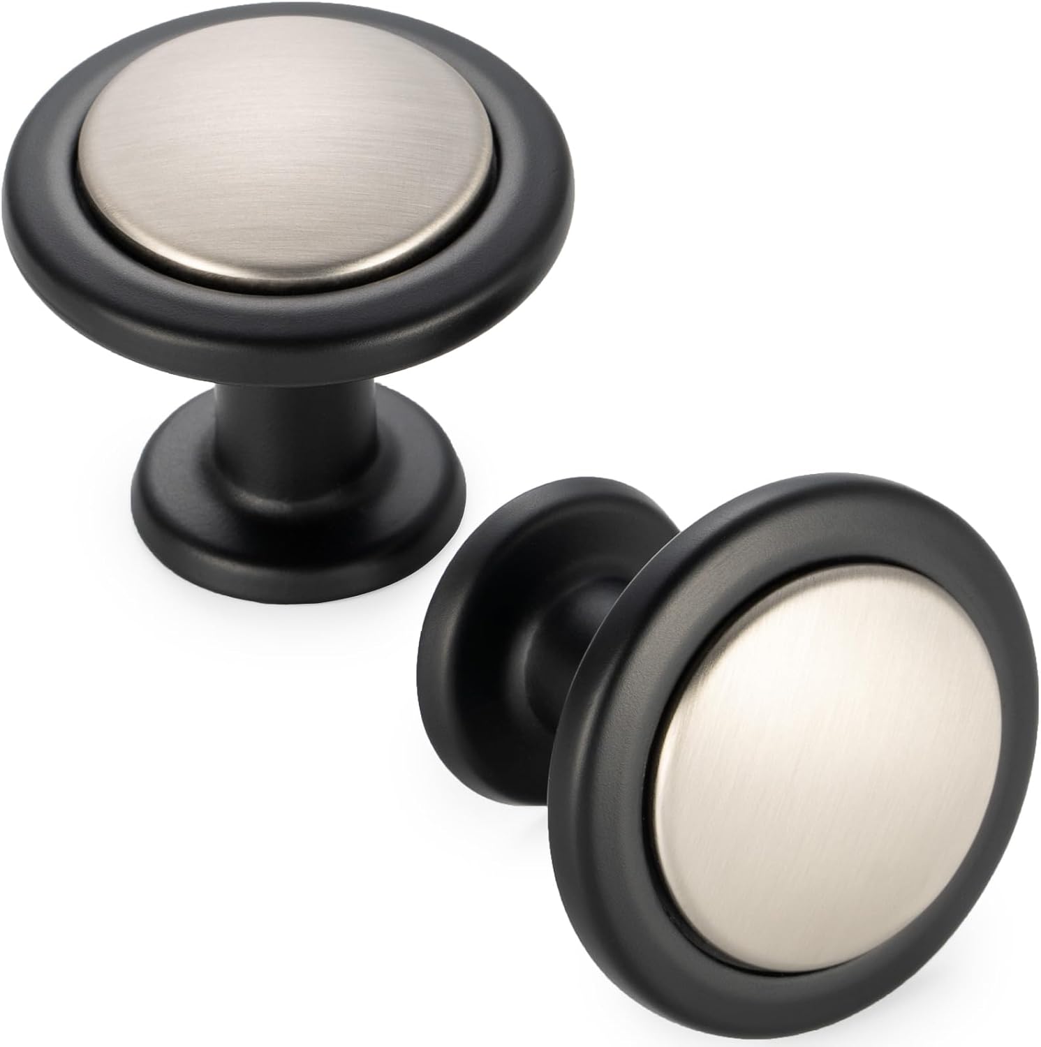 KOOFIZO 30 Pack Nickel and Black Kitchen Cabinet Knobs Review