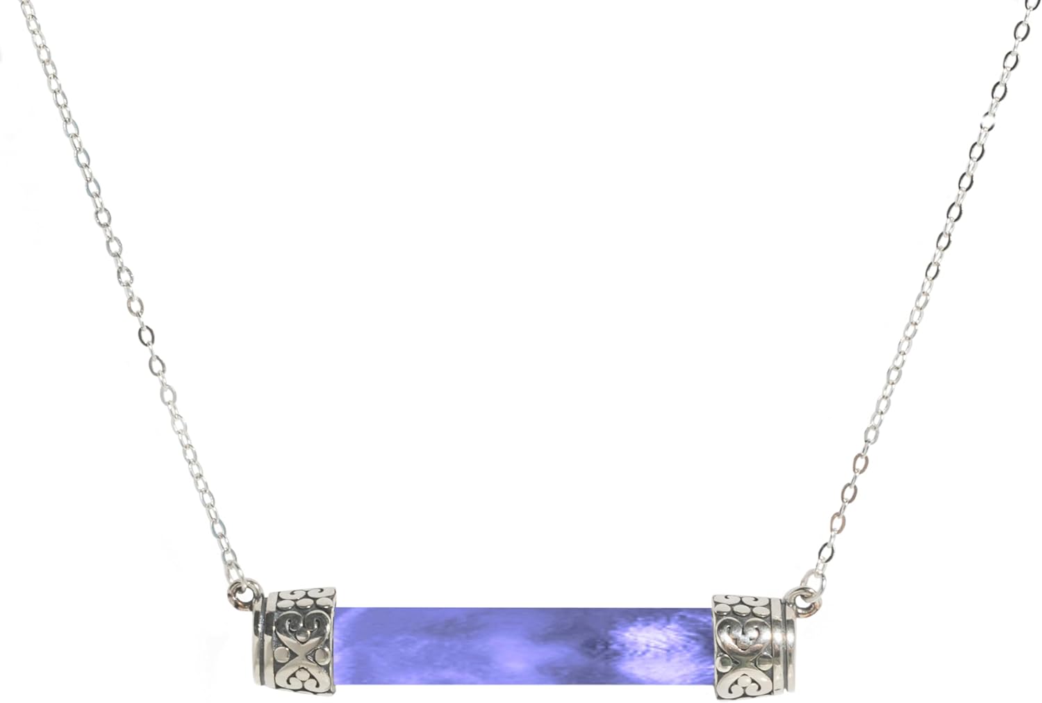 Handmade Bottoms Up Necklace with Recycled Vintage Glass