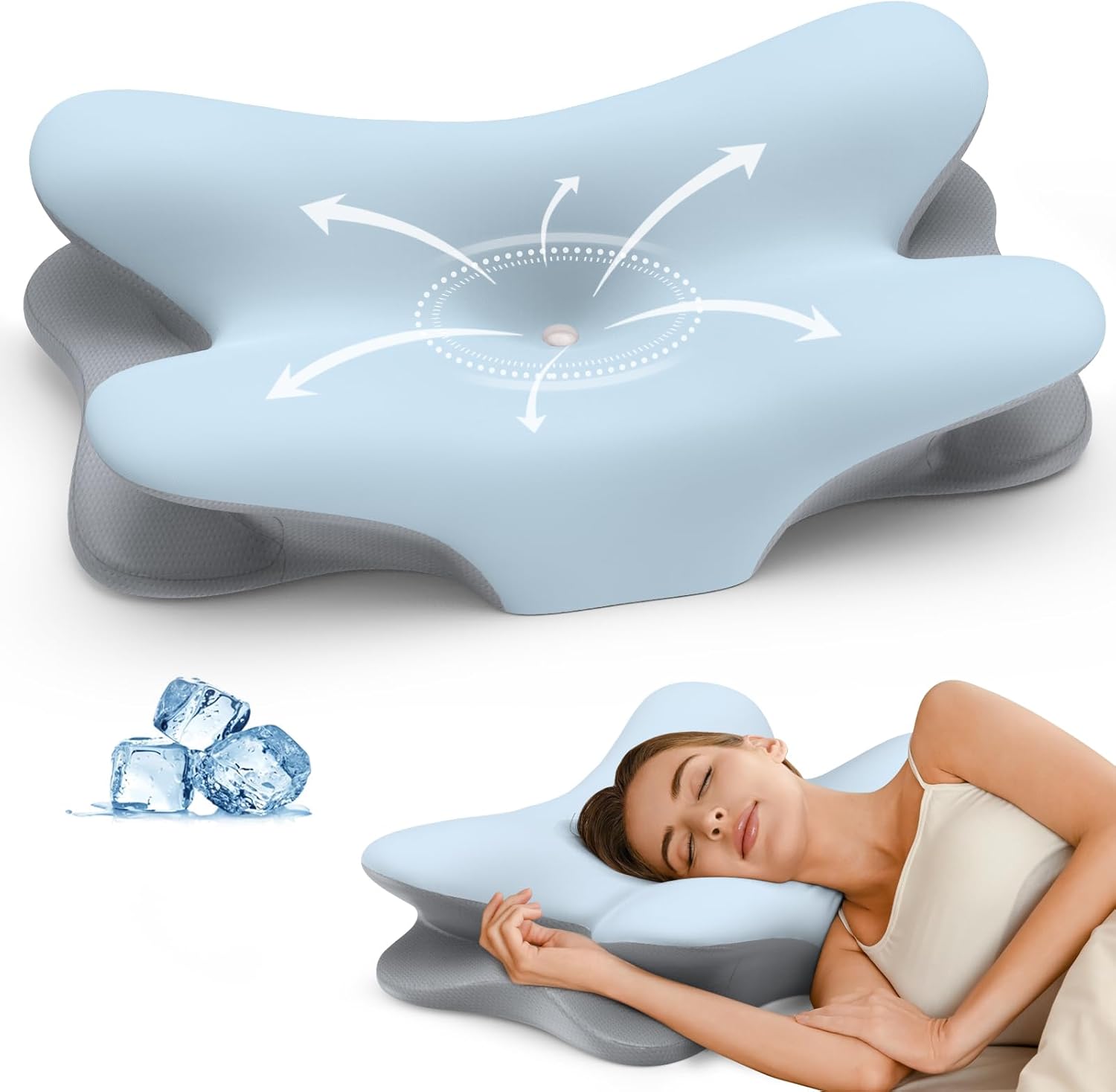 Cervical Neck Pillow by Besyodo for Pain Relief and Comfort